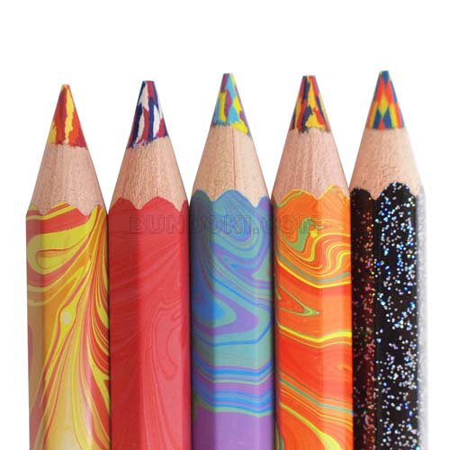 マーブル色鉛筆