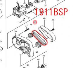 マキタ 110mm電気カンナ1911B,1911BSP,M192用ポリVベルト - マキタインパクトドライバ、充電器、バッテリ、クリーナーは