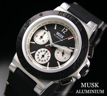 【MUSK】アルミ&ウレタン メンズ腕時計(BK) - 腕時計のセレクトショップ Reportage