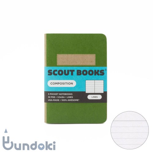 SCOUT BOOKS/ȥ֥åComposition Seriesѥݡȥ3å (꡼)