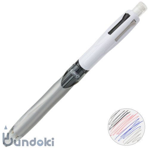 【BIC/ビック】3色ボールペン+0.7mmペンシル (ホワイト)