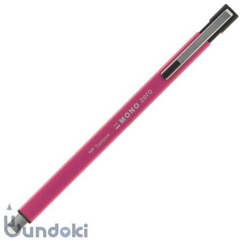 【TOMBOW/トンボ鉛筆】ホルダー消しゴム・モノゼロ メタル角 (ピンク)