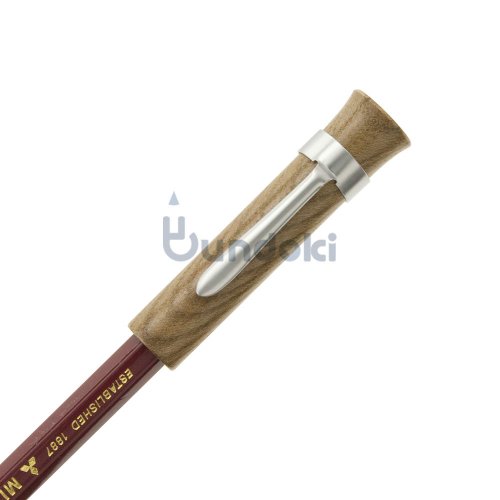 【CRAFT A × ブンドキ.com】オリジナル木製鉛筆キャップ(クリップ付き)/神代ニレ