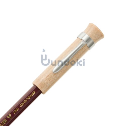 【CRAFT A × ブンドキ.com】オリジナル木製鉛筆キャップ(クリップ付き)/メープル杢
