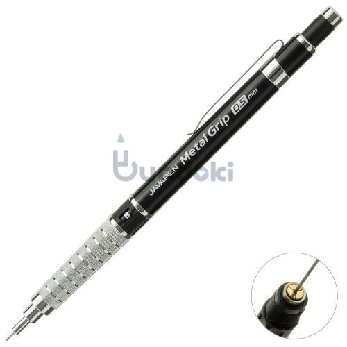 シャープペンシル JAVAPEN】Metal Grip シャープペンシル 0.5mm (ホワイト)