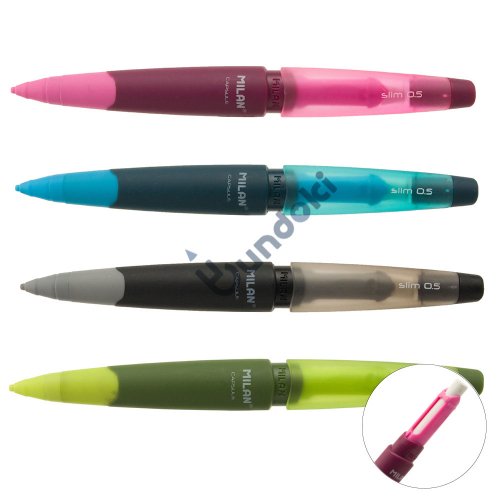  【MILAN/ミラン】eraser & pencil CAPSULE slim / 0.5mmシャープペンシル