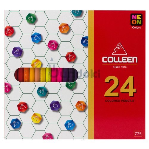 【コーリン色鉛筆/colleen】775六角 24色紙箱入り色鉛筆