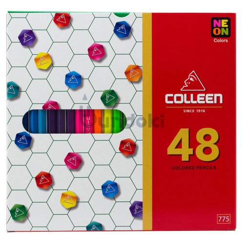 【コーリン色鉛筆/colleen】775六角 48色紙箱入り色鉛筆