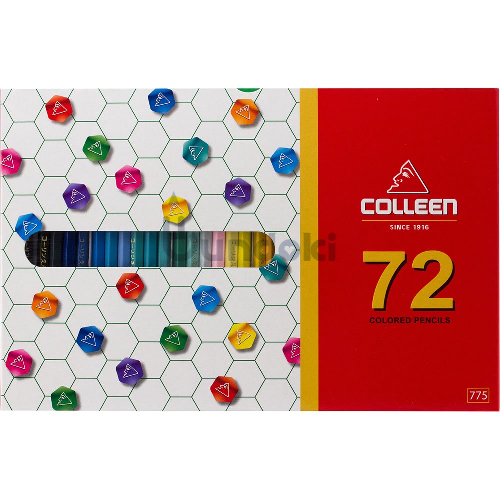 コーリン色鉛筆/colleen】775六角 72色紙箱入り色鉛筆