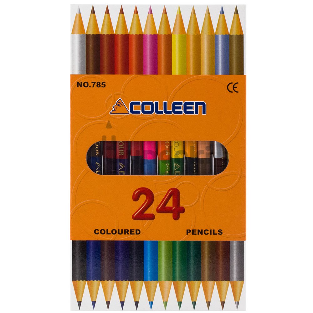 コーリン色鉛筆/colleen】785丸 12本24色紙箱入り色鉛筆