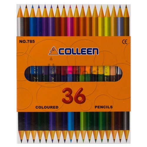 【コーリン色鉛筆/colleen】785丸 18本36色紙箱入り色鉛筆