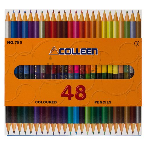 【コーリン色鉛筆/colleen】785丸 24本48色紙箱入り色鉛筆