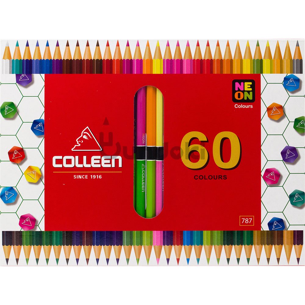 コーリン色鉛筆/colleen】787六角 30本60色紙箱入り色鉛筆
