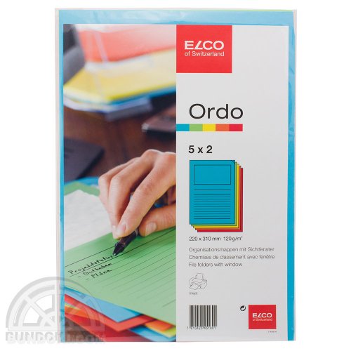 【ELCO/エルコ】Office Ordo ウィンドーファイル 10枚入(5色×2枚)
