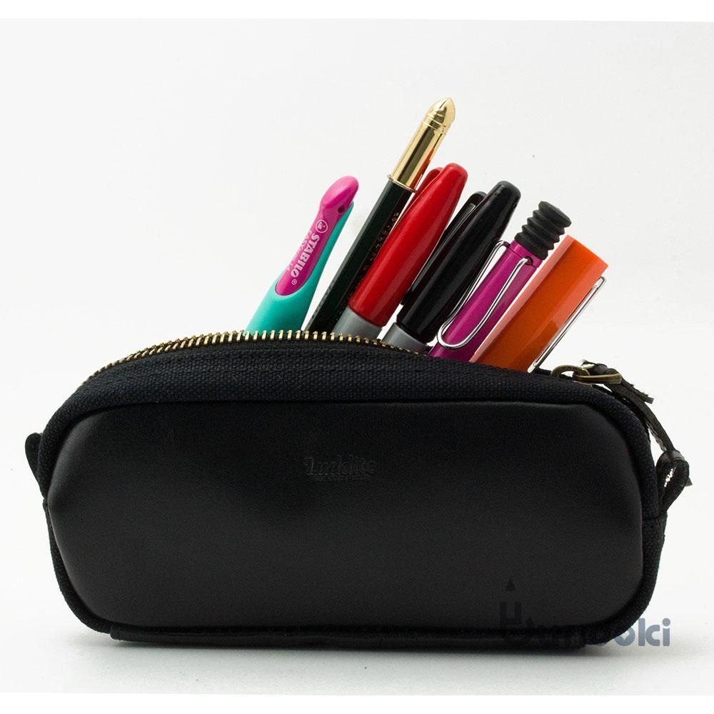 LUDDITE/ラダイト】革コンビ ボックスペンケース (ブラック LUDDITE/ラダイト】革コンビ ボックスペンケース (ブラック