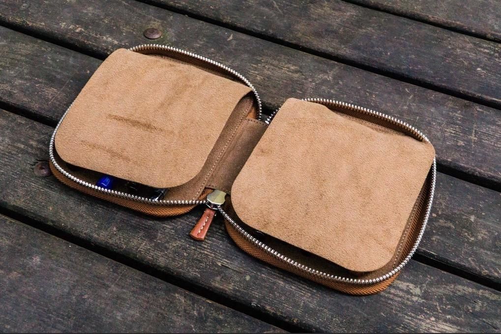 Galen Leather/ガレンレザー】レザーラウンドジップ10本差しペンケース