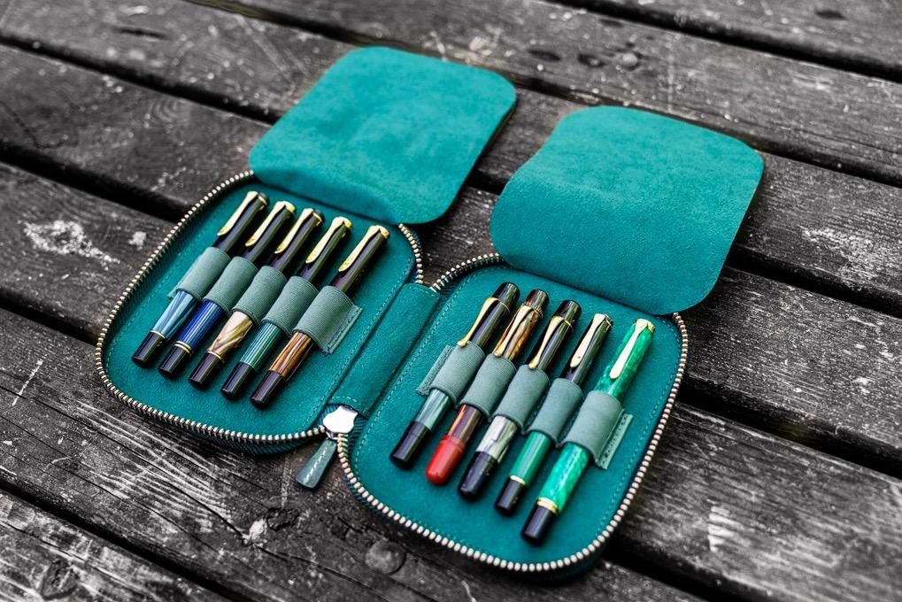 Galen Leather/ガレンレザー】レザーラウンドジップ10本差しペン