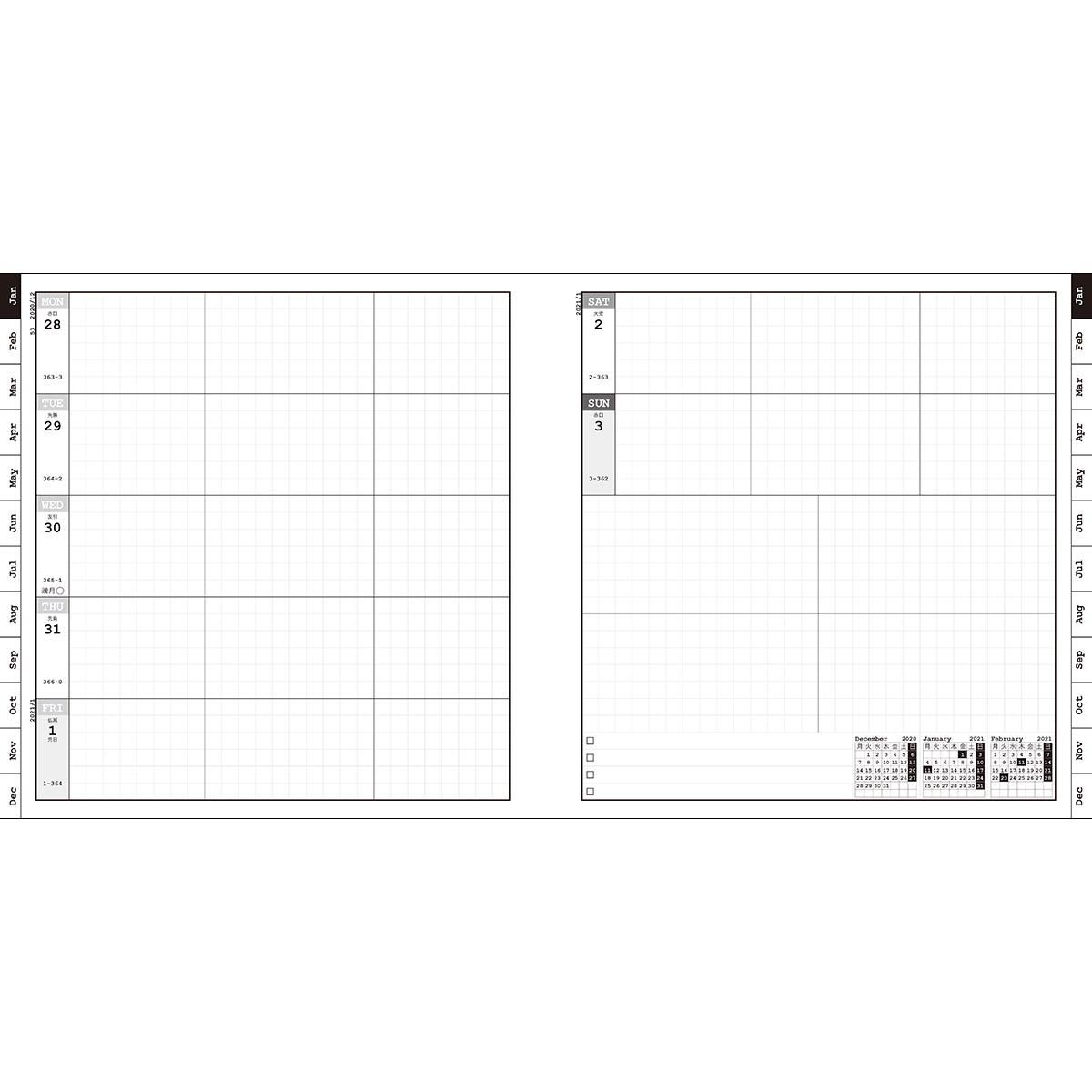 大和出版印刷 正方形ダイアリー21 ウィークリー 見開き1週間 ネコポス送料無料 大和出版印刷 正方形ダイアリー21 ウィークリー 見開き1週間 ネコポス送料無料