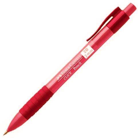 【FABER-CASTELL/ファーバーカステル】ノック式2ミリ芯ホルダー Click Pencil (レッド)