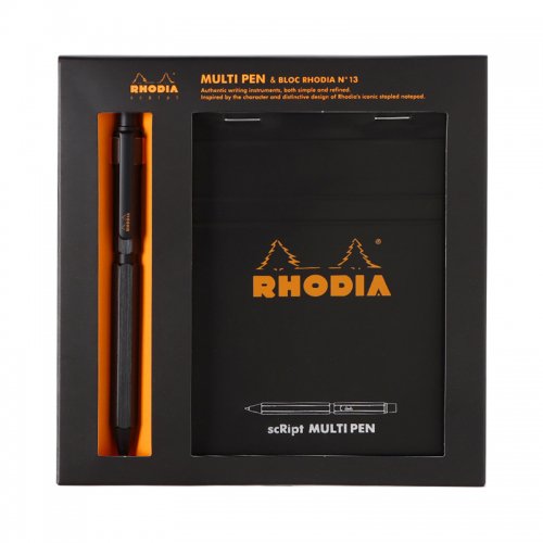 【Rhodia/ロディア】scRipt/スクリプト マルチペン＆ブロックロディアNo.13 セット(ブラック)