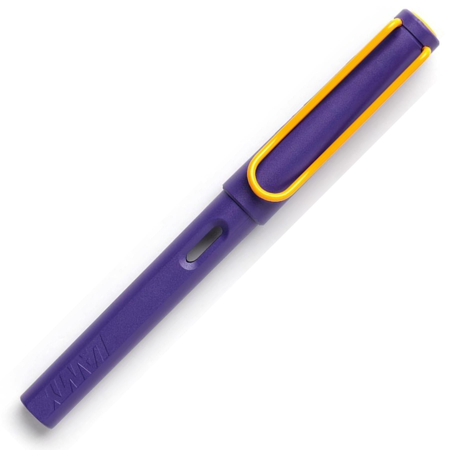 万年筆 LAMY Safari ヴァイオレットｘ黄色クリップ LAMY/ラミー】SAFARI 万年筆 ヴァイオレット黄色クリップ (M/ 中字