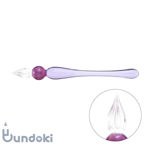 【guridrops/ぐり工房】グラマラスショートガラスペン (Purple)