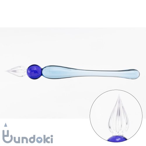 【guridrops/ぐり工房】グラマラスショートガラスペン (Blue)