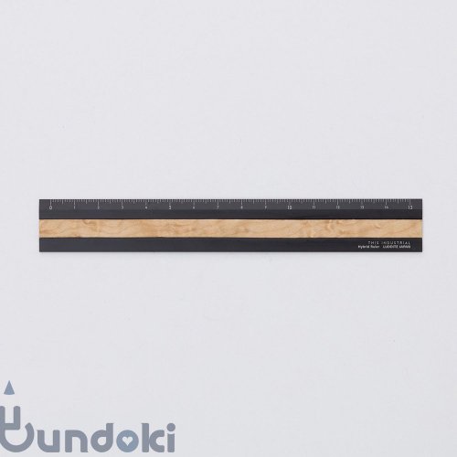 LUDDITE/ȡ This industrial Hybrid Ruler Fine Wood (BK/С᡼ץ)