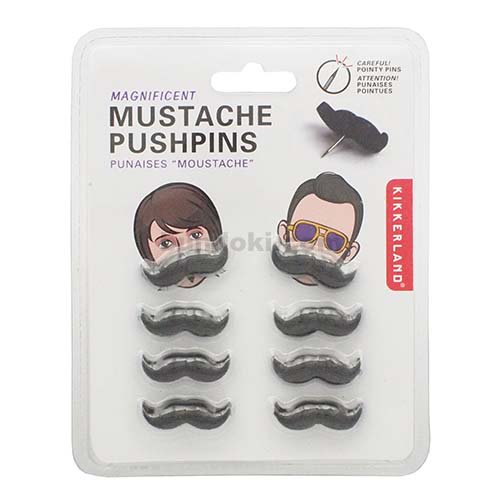 【KIKKERLAND/キッカーランド】mustache push pins