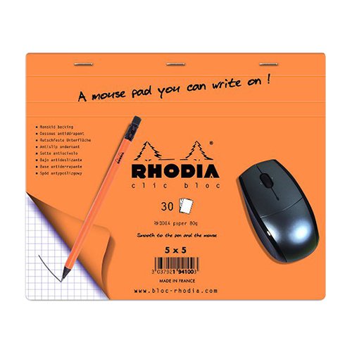 【Rhodia/ロディア】マウスパッド型５ミリグリッドメモ/CLIC BLOC