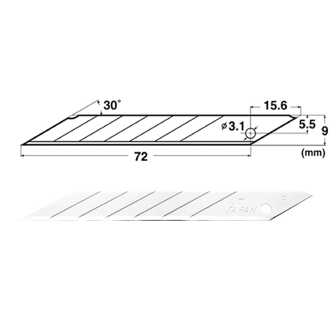 NT Cutter/エヌティカッター】カッターナイフ用替え刃/BAD-21P