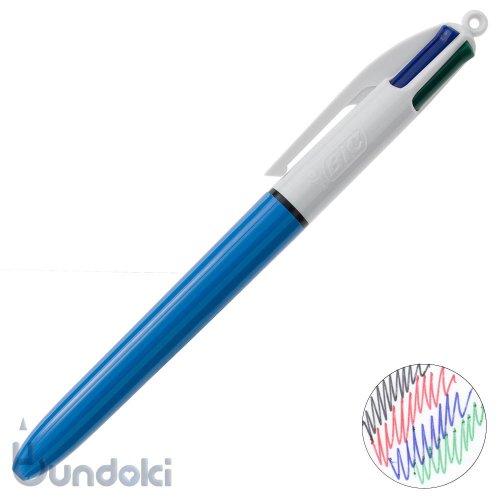 【BIC/ビック】４色ボールペン 1.0(ブルー)