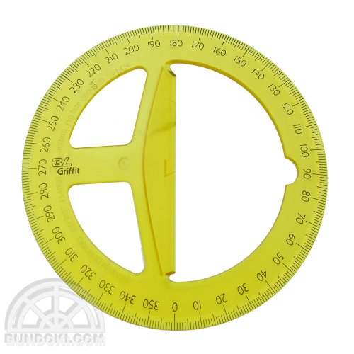 【3L Office products】Griffit PROTRACTOR 360 / 全円分度器(イエロー)