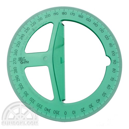 【3L Office products】Griffit PROTRACTOR 360 / 全円分度器(グリーン)