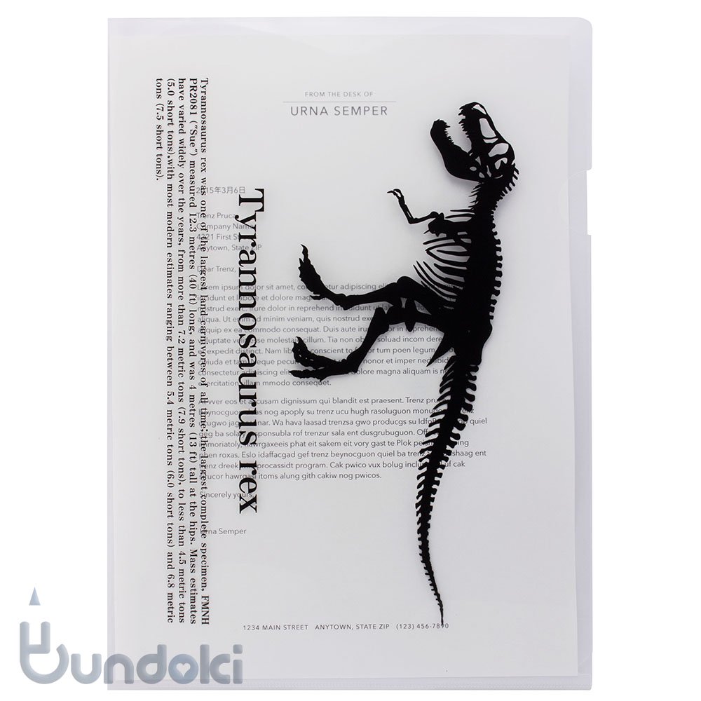 PlasticArts】アニマルクリアフォルダ(ティラノサウルス)