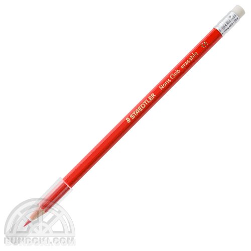 【STAEDTLER/ステッドラー】ノリスクラブ・消せる赤鉛筆2本入り(キャップ付き)