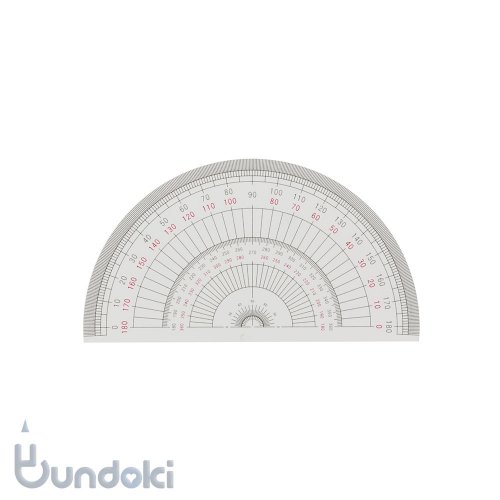 【UCHIDA/ウチダ】半円分度器12cm型