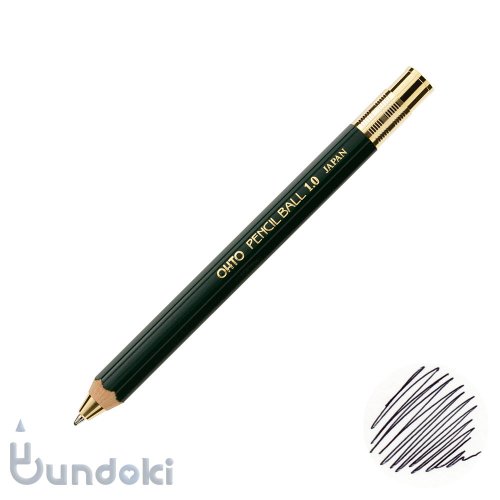 【OHTO/オート】太軸鉛筆型ボールペン/ペンシルボール1.0 (グリーン)