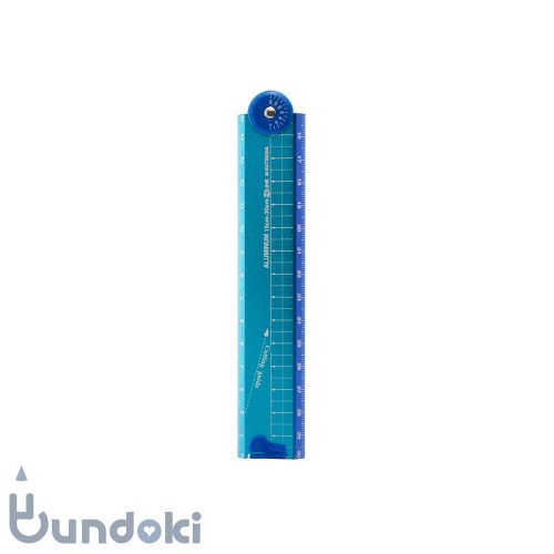 【kutsuwa/クツワ】折りたたみアルミ定規・15/30cm(ブルー)
