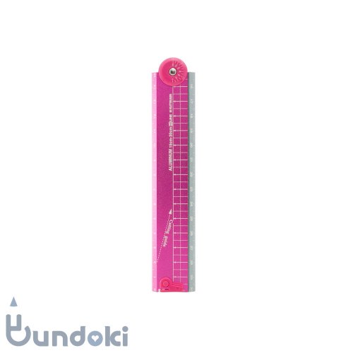 【kutsuwa/クツワ】折りたたみアルミ定規・15/30cm(ピンク)