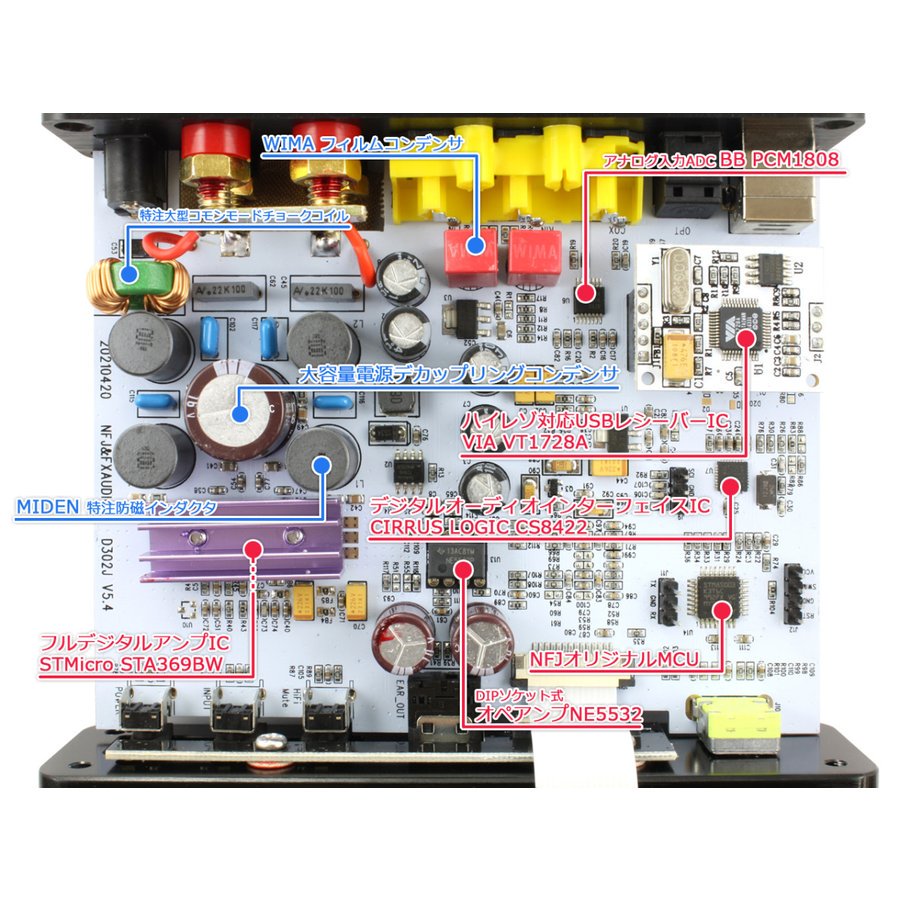 ○FX-AUDIO- フルデジタルアンプ D302J+(ブラック) - コイズミ無線有限会社
