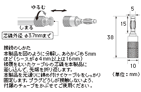 BELDEN717ケーブル＋AUDIOTECHNICA‐AT6302バナナプラグ