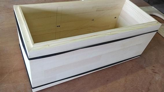 【ひのき集成材】バスレフパッシブスピーカー マホガニー 約10万円 スピーカーのバッフル板製作・20cmバスレフ・マホガニー仕上げ