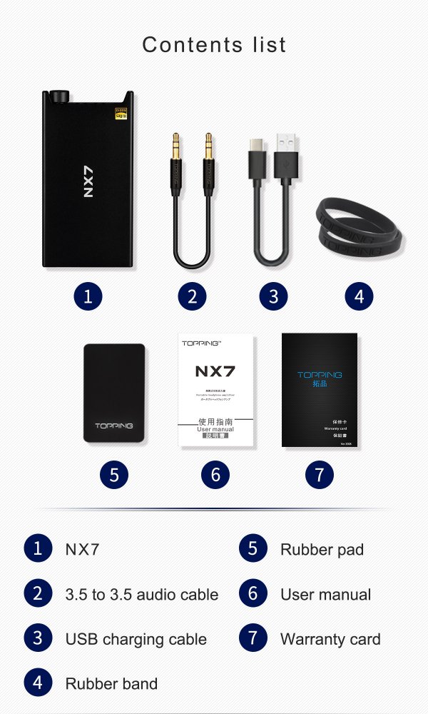 ☆Topping ヘッドフォンアンプ NX7(ブラック) - コイズミ無線有限会社