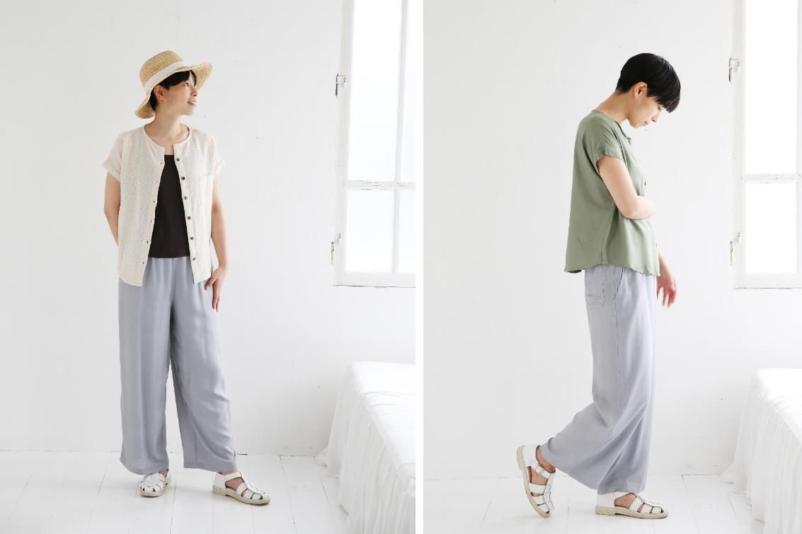 MA deshabille エムエーデザビエ　竹布パンツ MA deshabille(エムエーデザビエ) 紬シルクイージーパンツ1167