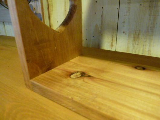 カントリー家具 ハートが可愛い！ パイン材 2段ラック 飾り棚 花台