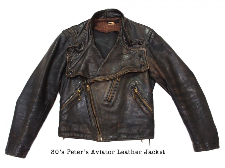 30's Peter's Aviator style Leather Jacket - Hayabusa Kat Klother