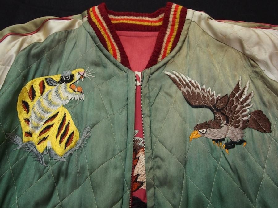 カ*キ様 80's 別珍 スカジャン ビンテージ 鷹 カ*キ様 80's 別珍 スカジャン ビンテージ 鷹 朧 おぼろ ヴィンテージ