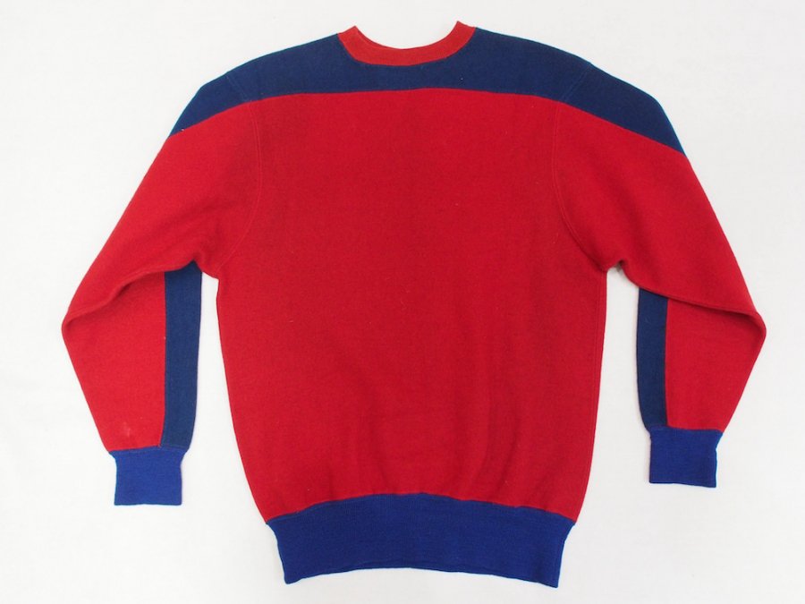 30's LOWE & CAMPBELL Two-Tone Wool Sweat Shirt - Hayabusa Kat Klother