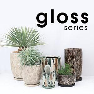 置物　テラコッタ　アートコレクション 新作テラコッタ鉢 – 植物家族